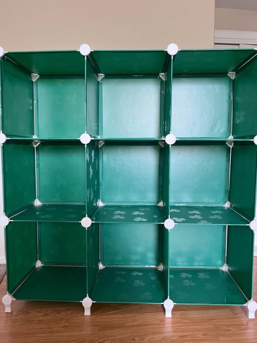 Modular Green Cube Storage Organizer - 9-Cube